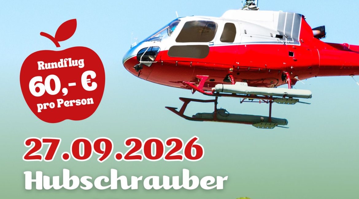 Hubschrauberrundflug Lingen Apfelfest